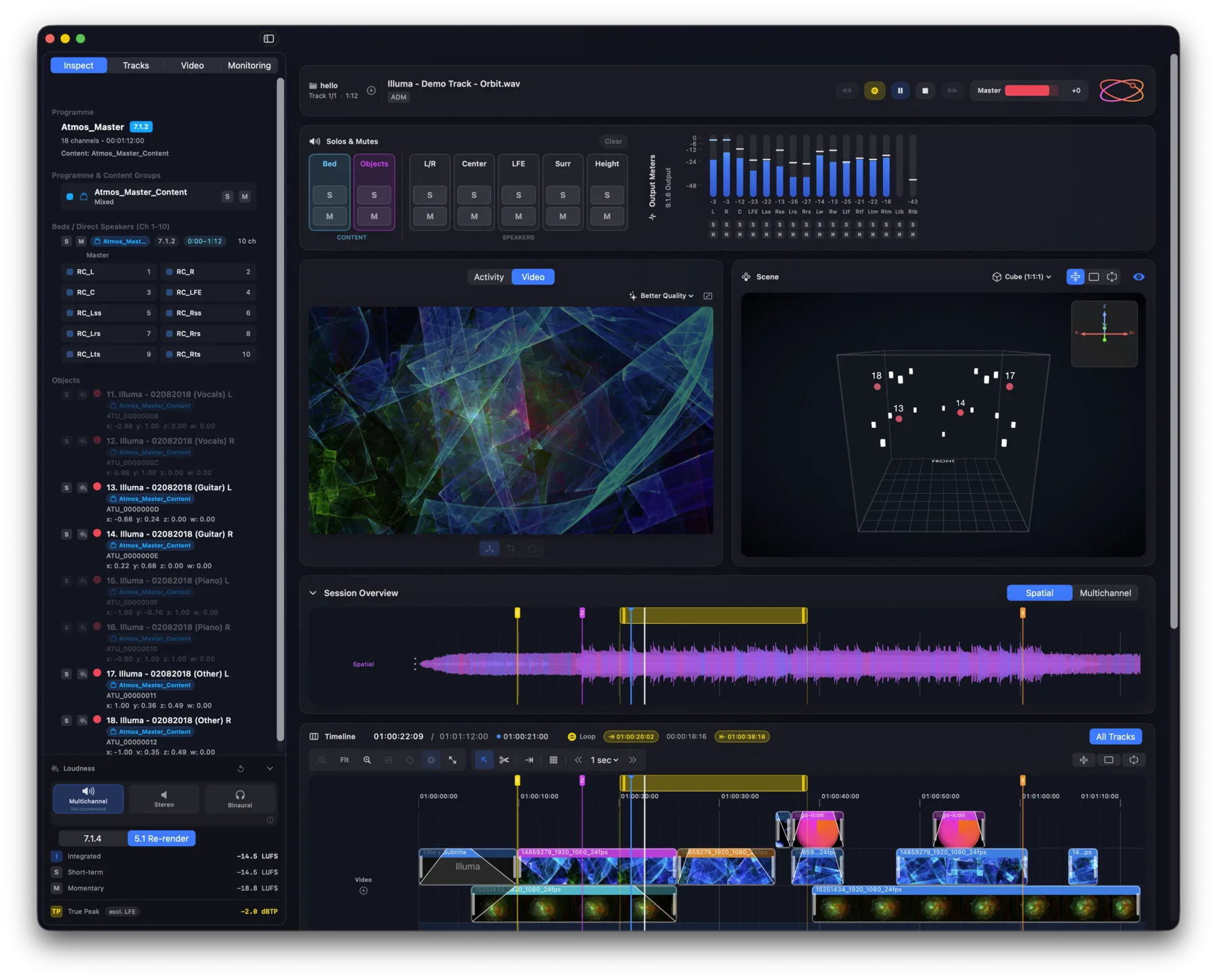 Orbit Pro — flagship app with IAMF export, timeline and 3D scene