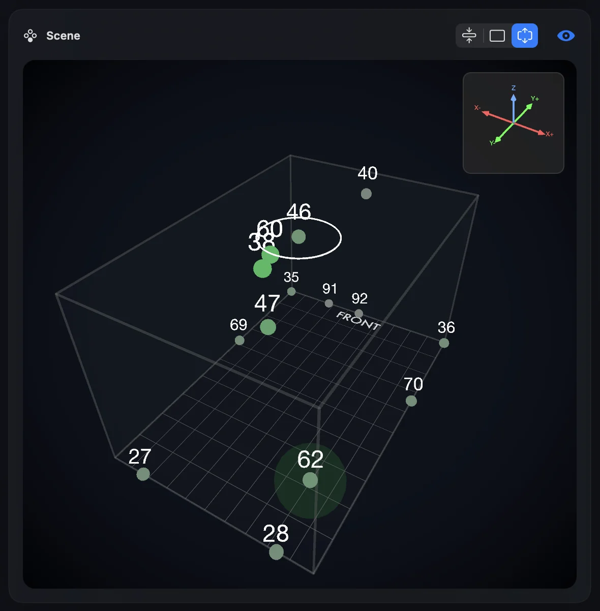 3D Scene visualization with object tracking